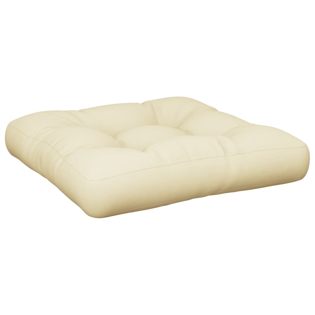 vidaXL Palettenkissen Creme 60x61,5x10 cm Stoff