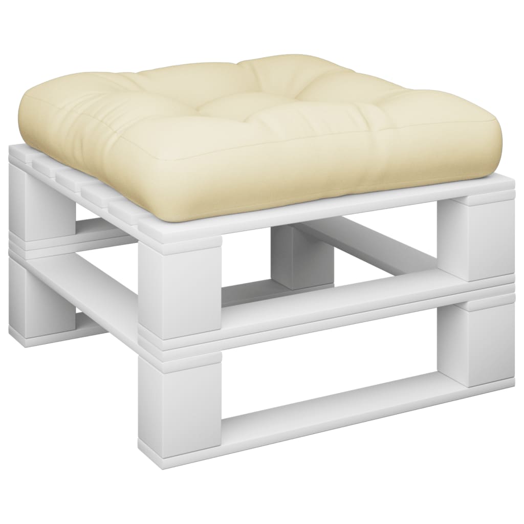 vidaXL Palettenkissen Creme 60x61,5x10 cm Stoff