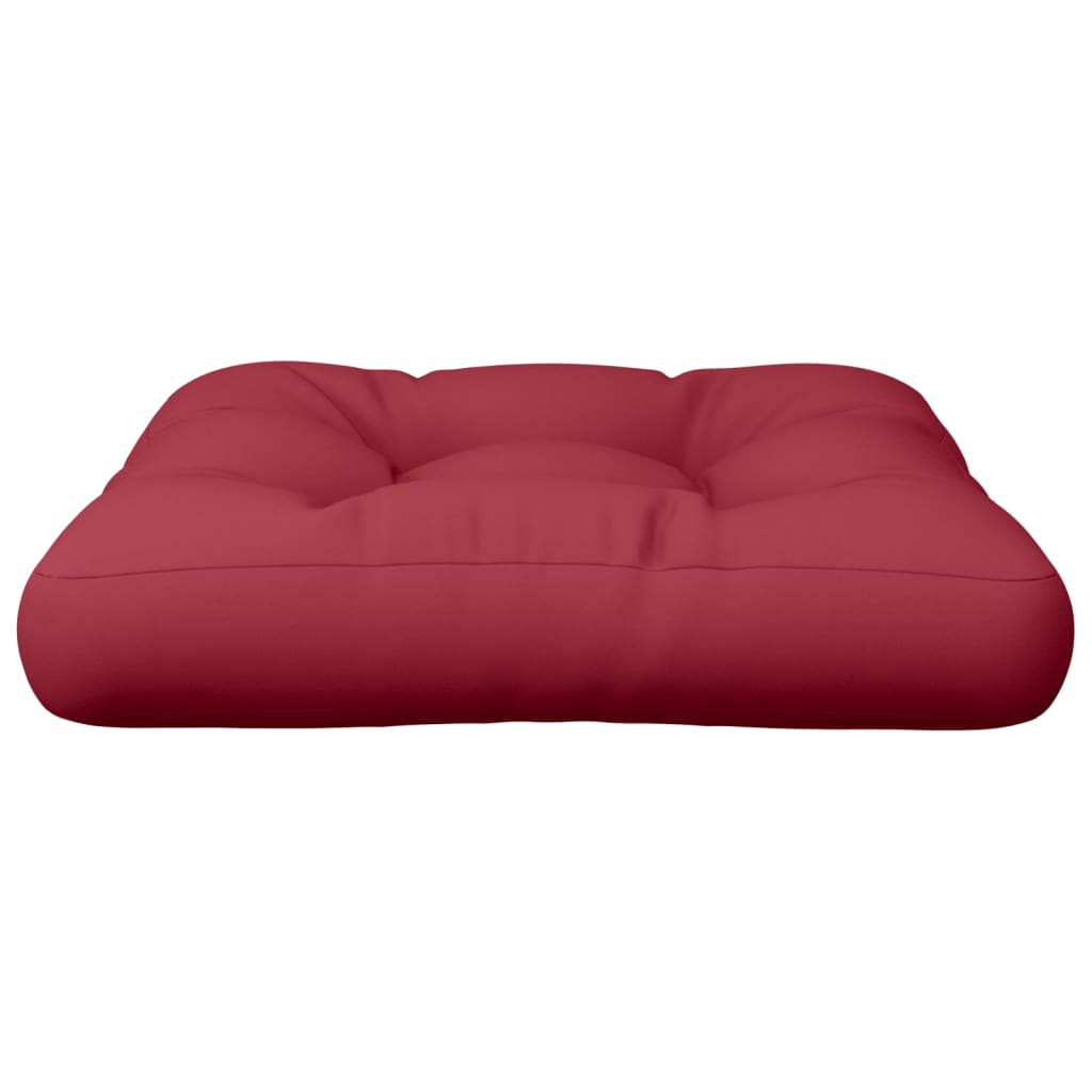 vidaXL Coussins de palette Rouge vin Tissu