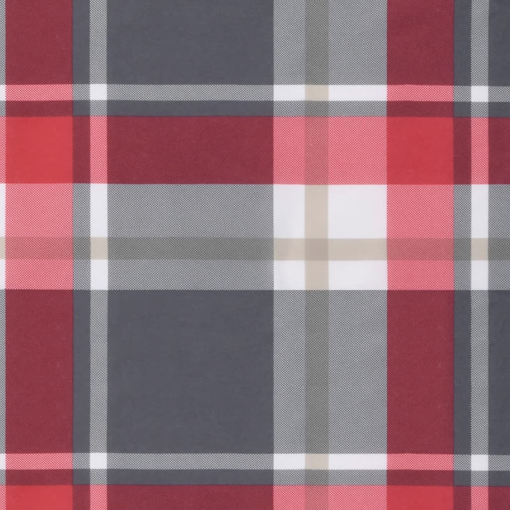vidaXL Coussins de palette Rouge Motif à carreaux Tissu