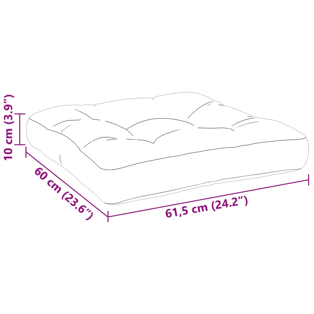 vidaXL Coussins de palette Rouge Motif à carreaux Tissu