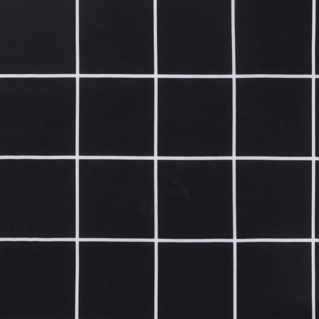 vidaXL Coussin de palette à carreaux noirs 60x61,5x10 cm en tissu Oxford