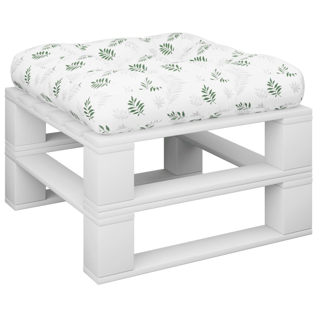 vidaXL Coussins de palette motif feuille 60x61,5x10 cm Tissu Oxford