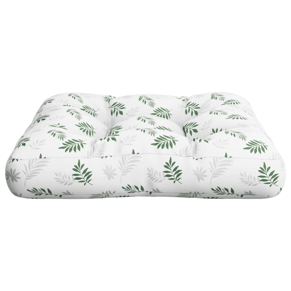 vidaXL Coussins de palette motif feuille 60x61,5x10 cm Tissu Oxford