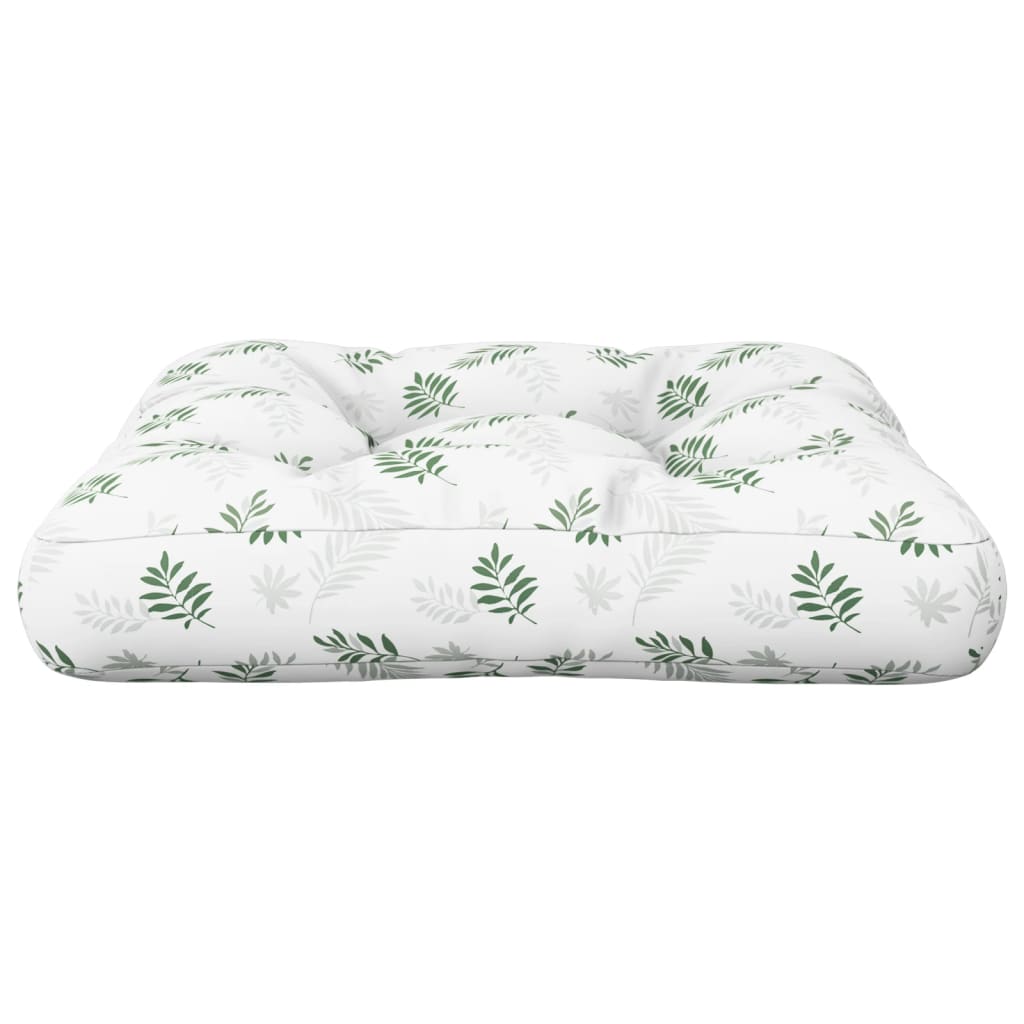 vidaXL Coussins de palette motif feuille 60x61,5x10 cm Tissu Oxford