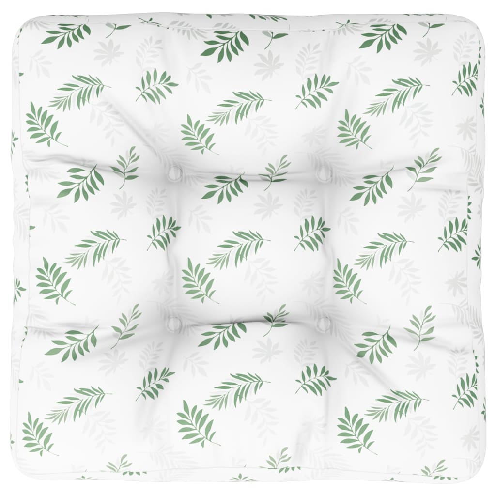 vidaXL Coussins de palette motif feuille 60x61,5x10 cm Tissu Oxford