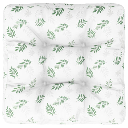 vidaXL Coussins de palette motif feuille 60x61,5x10 cm Tissu Oxford