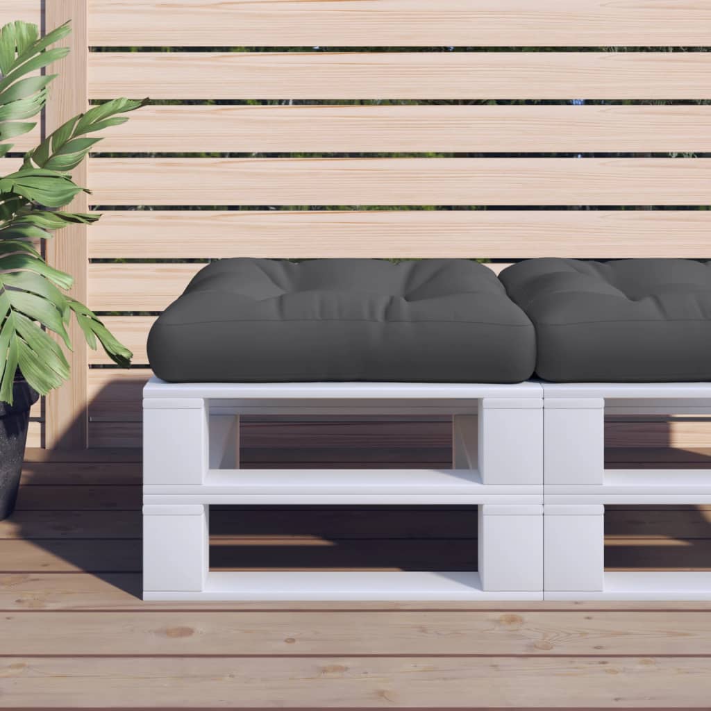 vidaXL Coussin de palette noir 58x58x10 cm en tissu