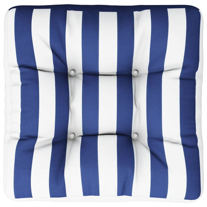 vidaXL Palettenkissen Blau Weiß Gestreift 58x58x10 cm Oxford-Gewebe