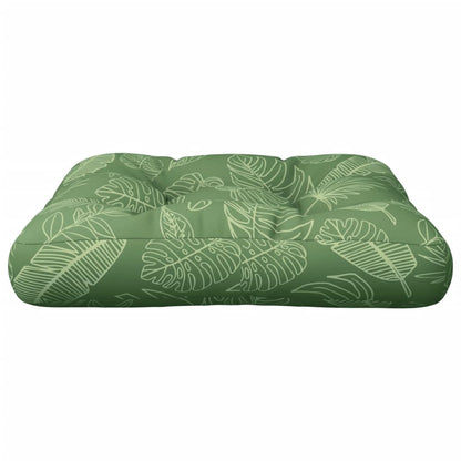 vidaXL Coussin de palette à motif feuilles 58x58x10 cm Tissu Oxford