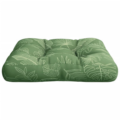 vidaXL Coussin de palette à motif feuilles 58x58x10 cm Tissu Oxford