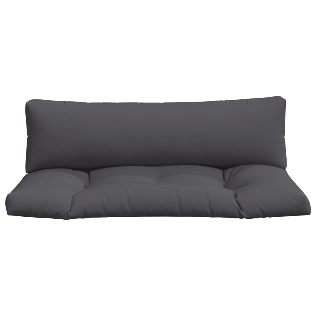 vidaXL Coussins de palette 2 pcs Anthracite Tissu