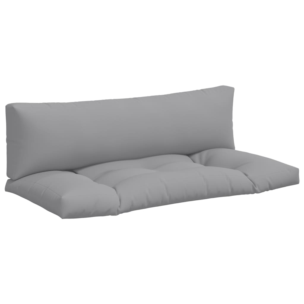 vidaXL Coussins pour palettes 2 pcs Gris Tissu