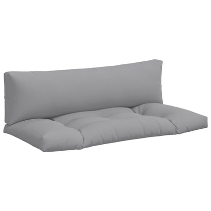 vidaXL Coussins pour palettes 2 pcs Gris Tissu