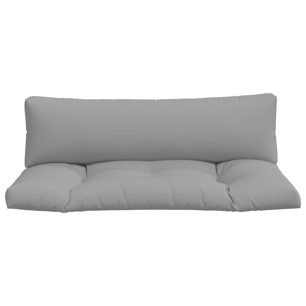 vidaXL Coussins pour palettes 2 pcs Gris Tissu