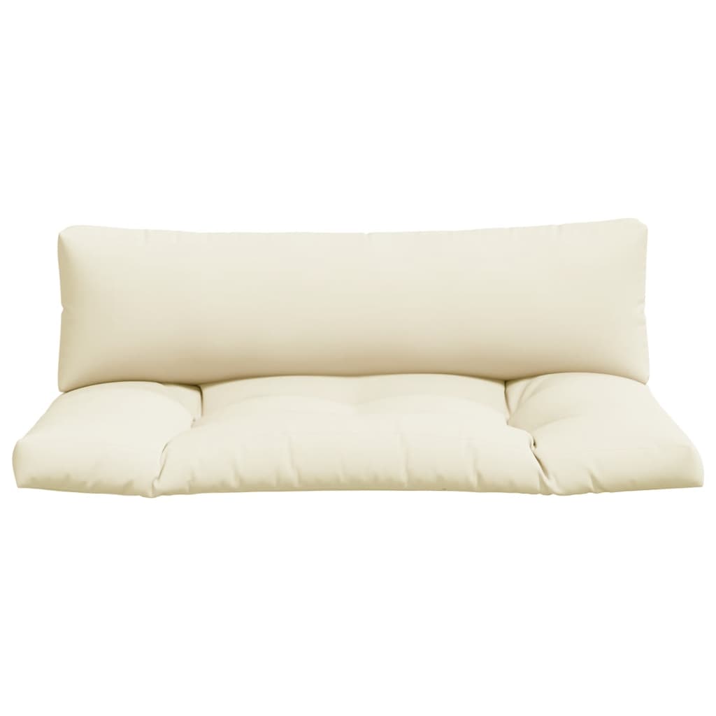 vidaXL Coussins de palette 2 pcs Crème Tissu