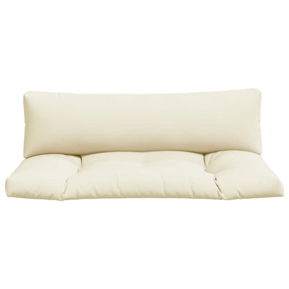 vidaXL Coussins de palette 2 pcs Crème Tissu