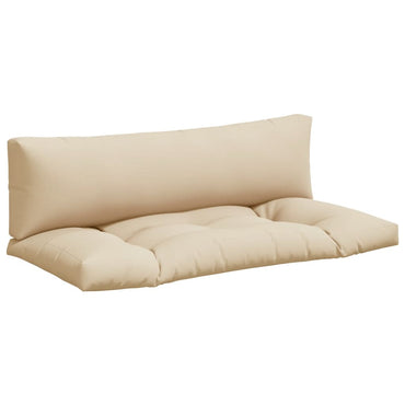 vidaXL Coussins de palette 2 pcs Beige Tissu