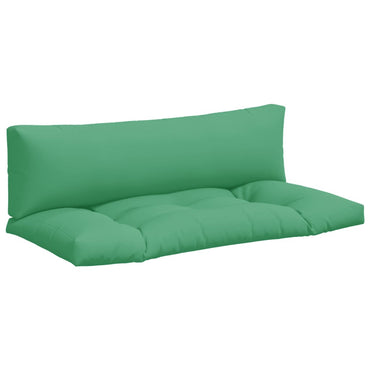 vidaXL Coussins de palette 2 pcs Vert Tissu