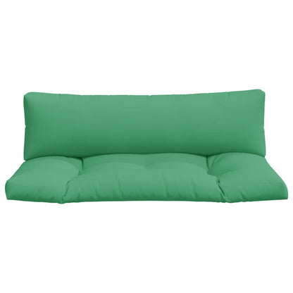 vidaXL Coussins de palette 2 pcs Vert Tissu