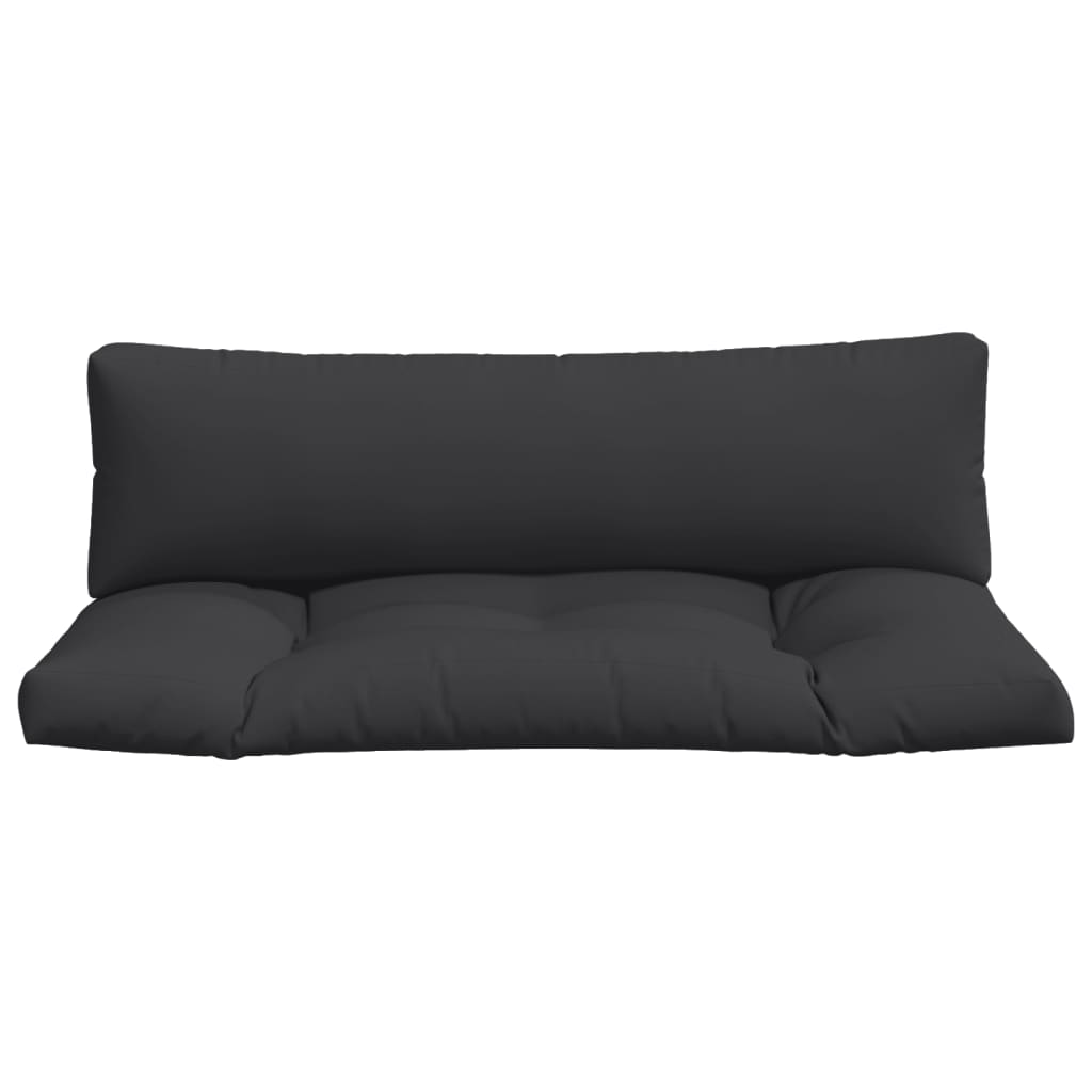vidaXL Palettenkissen 2-tlg. Schwarz Stoff