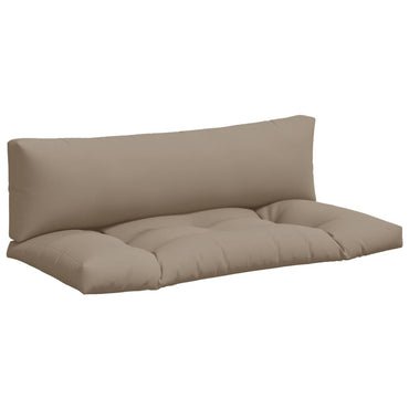 vidaXL Coussins pour palette 2 pcs Tissu taupe