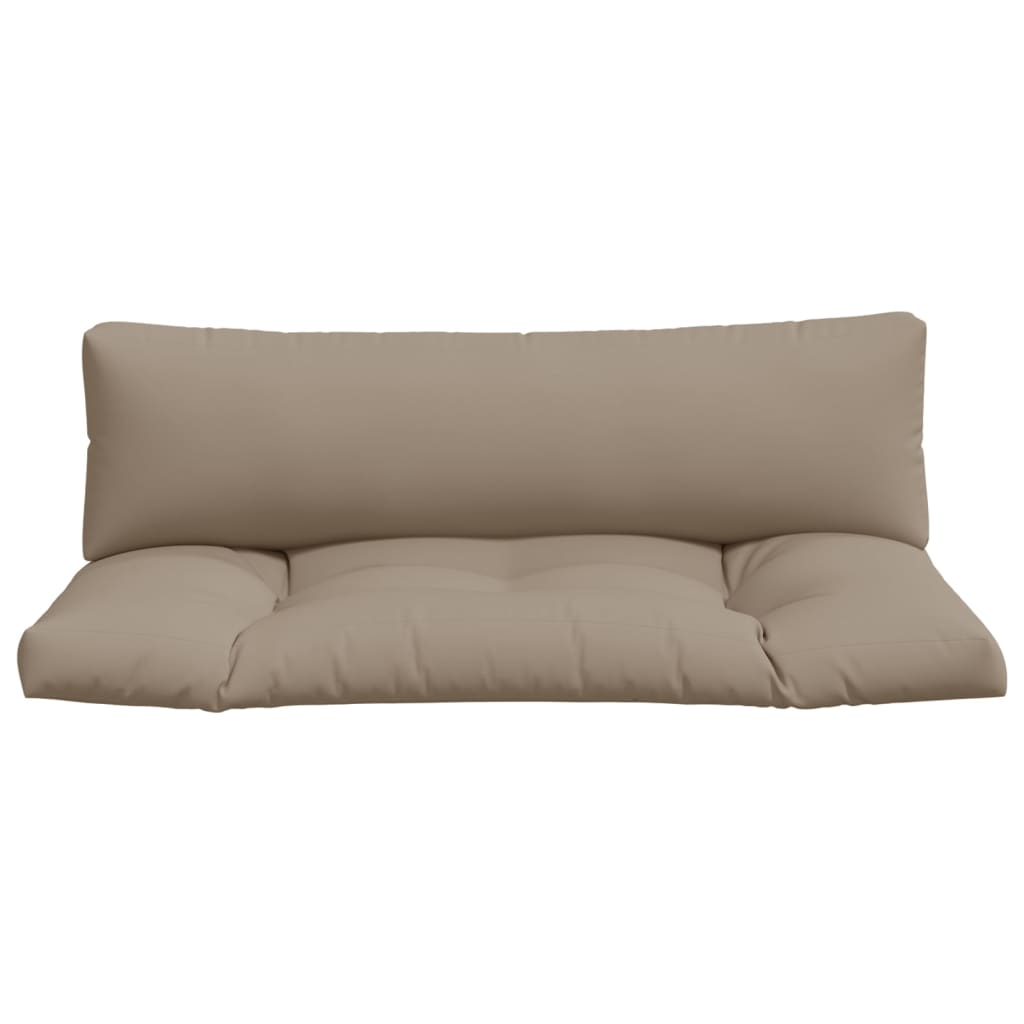 vidaXL Coussins pour palette 2 pcs Tissu taupe