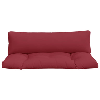 vidaXL Coussins de palette 2 pcs. Tissu Rouge bordeaux