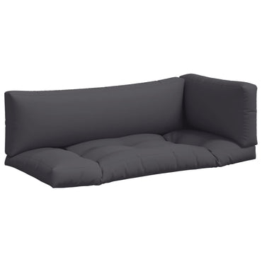 vidaXL Coussins de palette 3 pcs Gris anthracite Tissu