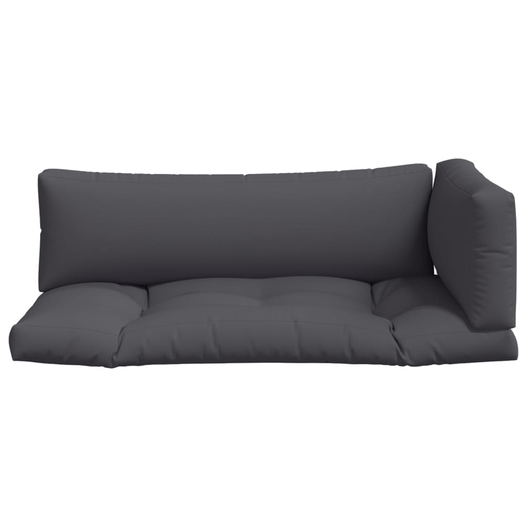 vidaXL Coussins de palette 3 pcs Gris anthracite Tissu