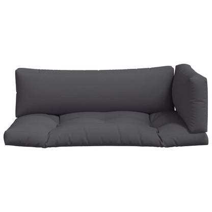 vidaXL Coussins de palette 3 pcs Gris anthracite Tissu