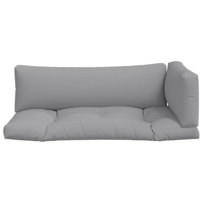 vidaXL Coussins de palette 3 pcs Gris Tissu