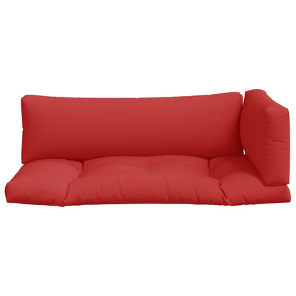 vidaXL Coussins pour palette 3 pcs Rouge Tissu