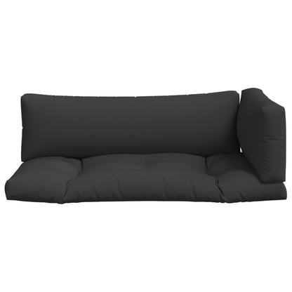 vidaXL Coussins pour palettes 3 pcs Noir Tissu