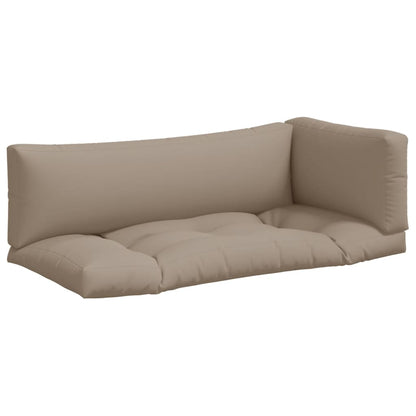 vidaXL Coussins de palette 3 pcs Taupe Tissu