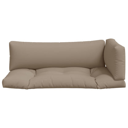 vidaXL Coussins de palette 3 pcs Taupe Tissu