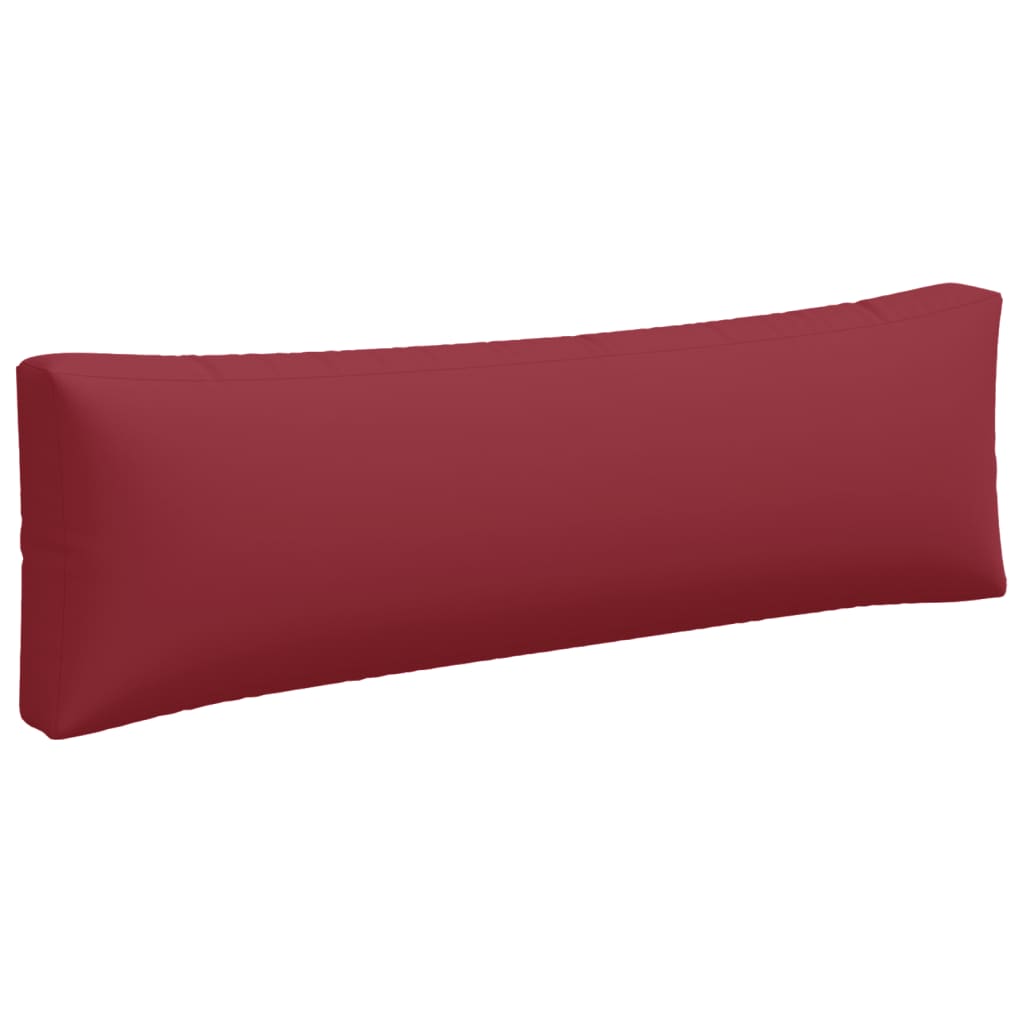 vidaXL Coussins de palette 3 pcs Rouge bordeaux Tissu