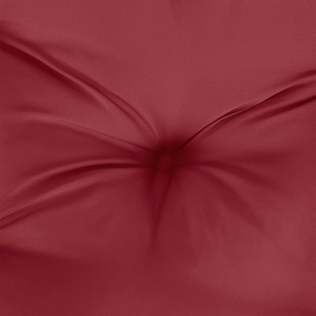 vidaXL Coussins de palette 3 pcs Rouge bordeaux Tissu