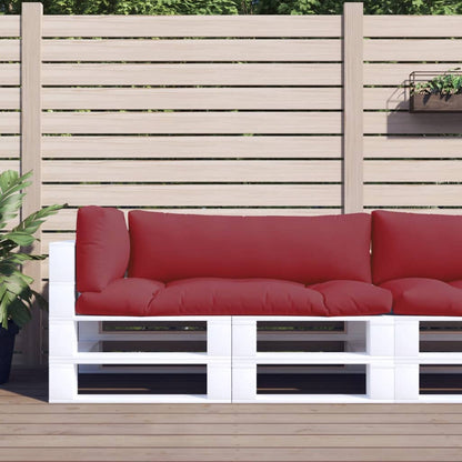 vidaXL Coussins de palette 3 pcs Rouge bordeaux Tissu