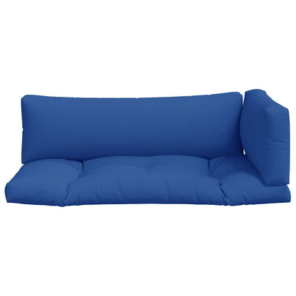 vidaXL Coussins de palette 3 pcs Bleu Tissu
