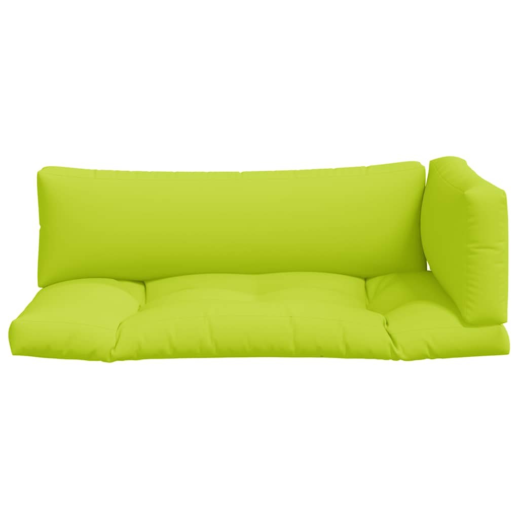 vidaXL Coussins de palette 3 pcs. Vert clair Tissu
