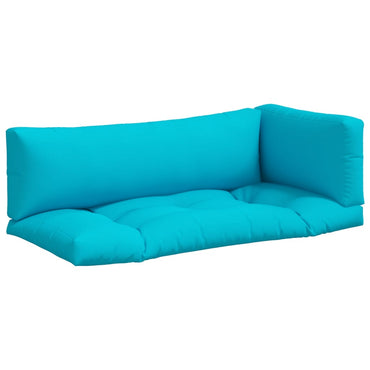 vidaXL Coussins de palette 3 pcs Turquoise Tissu Oxford