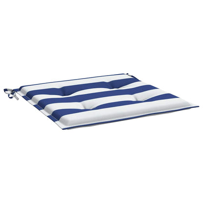 vidaXL Gartenstuhl-Kissen 6 Stk. Blau & Weiß Gestreift 40x40x4cm Stoff
