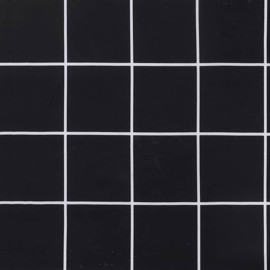vidaXL Gartenstuhl-Kissen 2 Stk. Schwarz Karomuster 40x40x3 cm Stoff