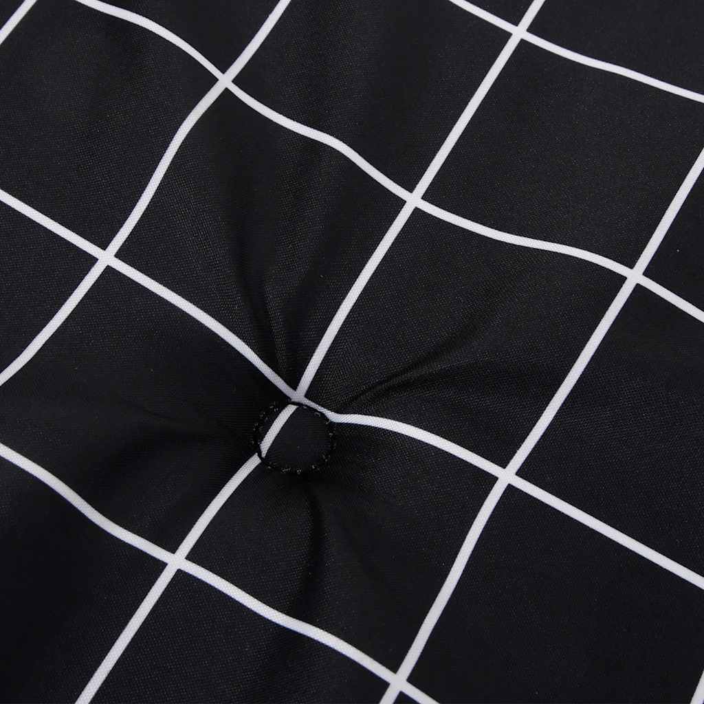 vidaXL Gartenstuhl-Kissen 6 Stk. Schwarz Karomuster 40x40x3 cm Stoff