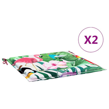 vidaXL Coussins de chaise de jardin 2 pcs Multicolore 40x40x4 cm Tissu