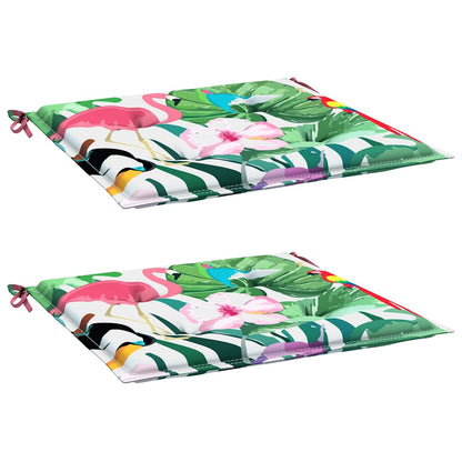 vidaXL Coussins de chaise de jardin 2 pcs Multicolore 40x40x4 cm Tissu