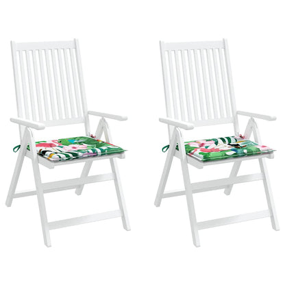 vidaXL Coussins de chaise de jardin 2 pcs Multicolore 40x40x4 cm Tissu