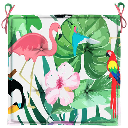 vidaXL Coussins de chaise de jardin 2 pcs Multicolore 40x40x4 cm Tissu