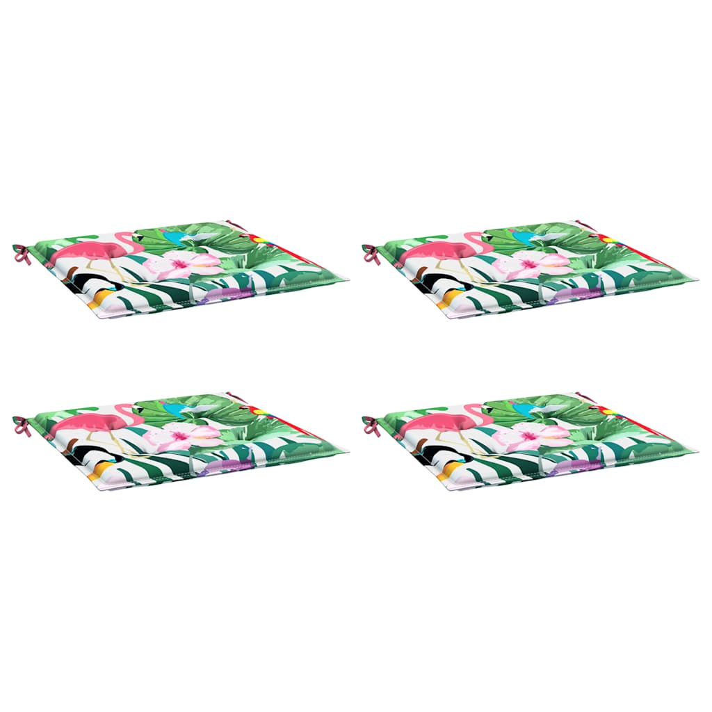 vidaXL Coussins de chaise de jardin 4 pcs Multicolore 40x40x4 cm Tissu